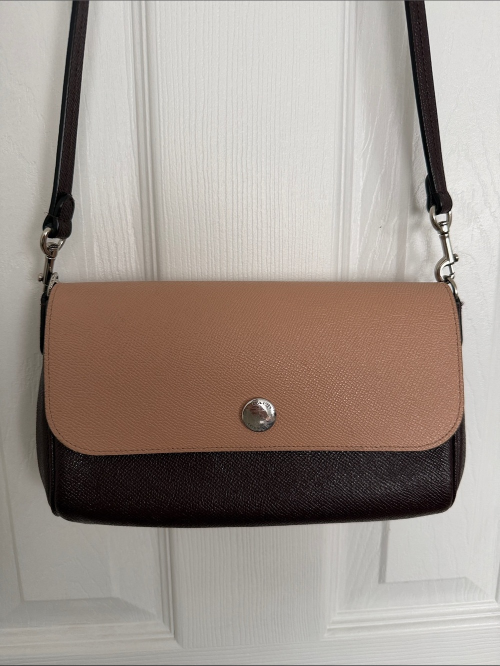 NWOT New Coach F12106 Reversible Ruby Crossbody Leather Purse Oxblood/Nude Pink - Picture 5 of 15